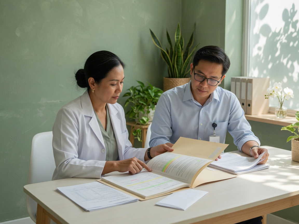Chuyên gia và quản lý xem báo cáo sức khỏe tổng hợp